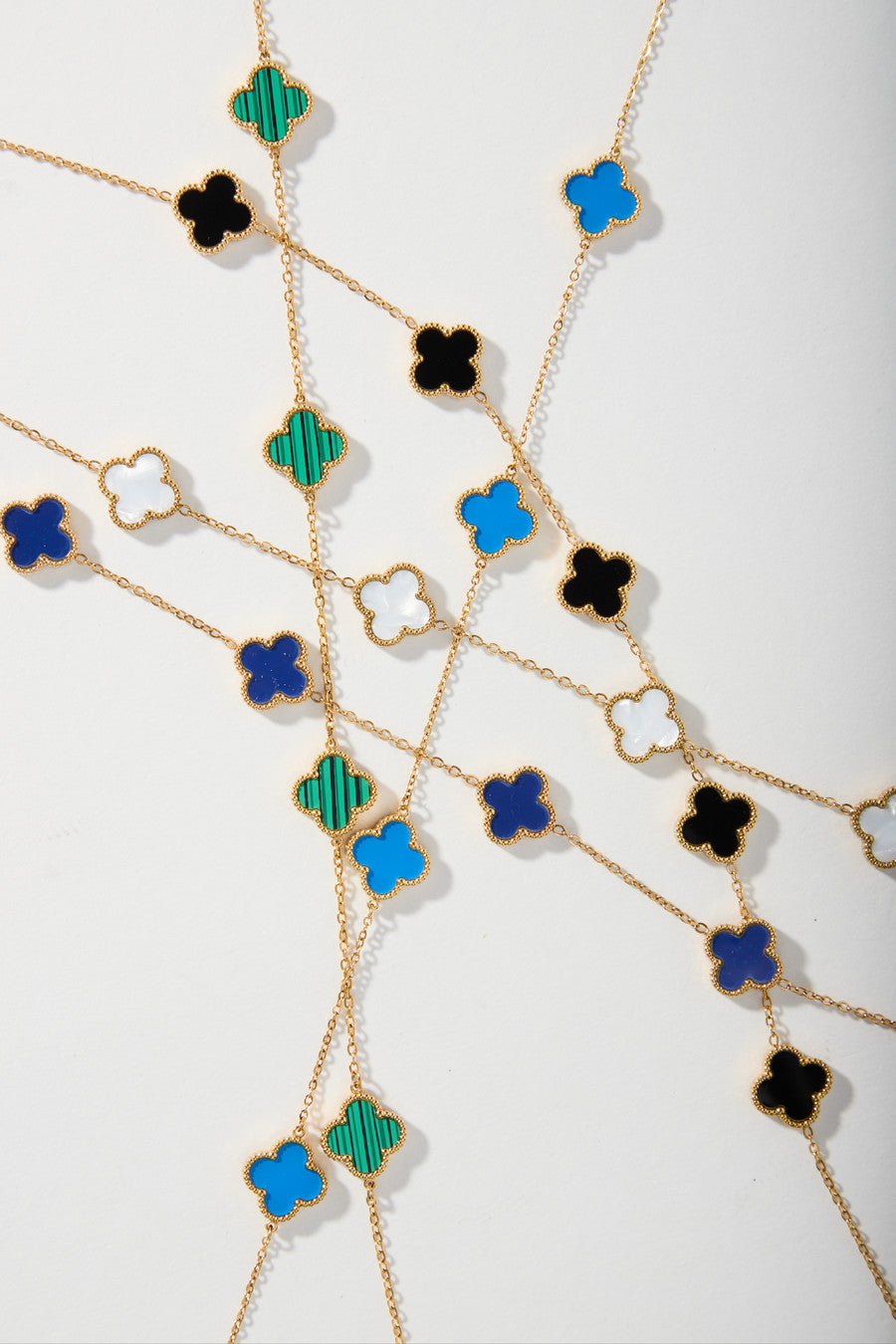 Multi Clover Charm Necklace