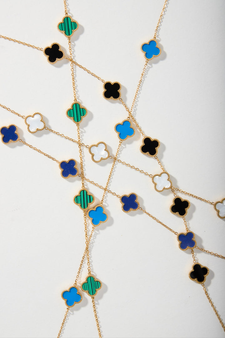 Multi Clover Charm Necklace