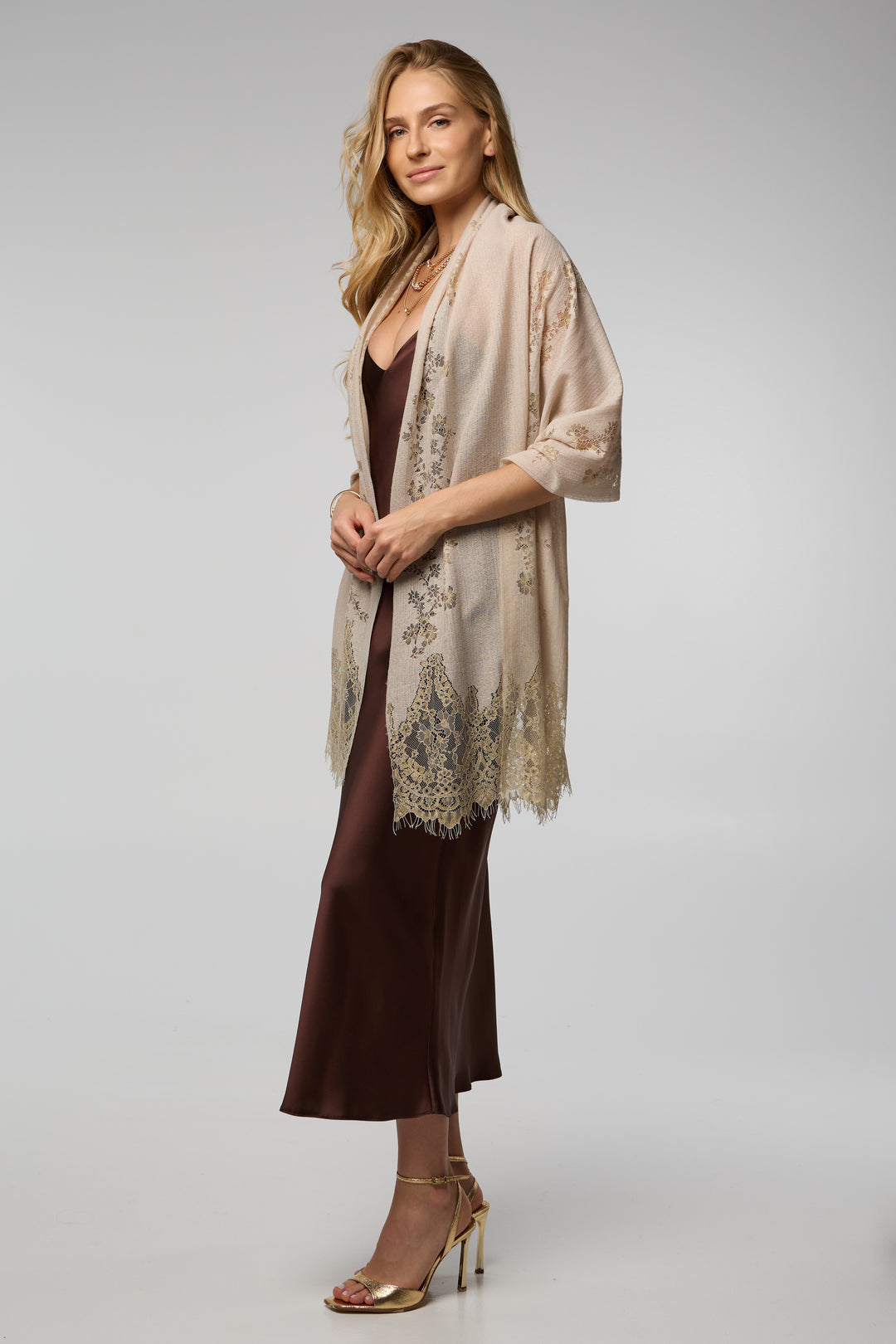 Luminous Lace Shimmer Scarf
