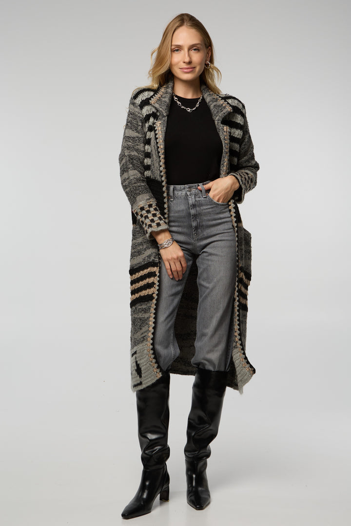 Crochet Woven Aztec Kimono