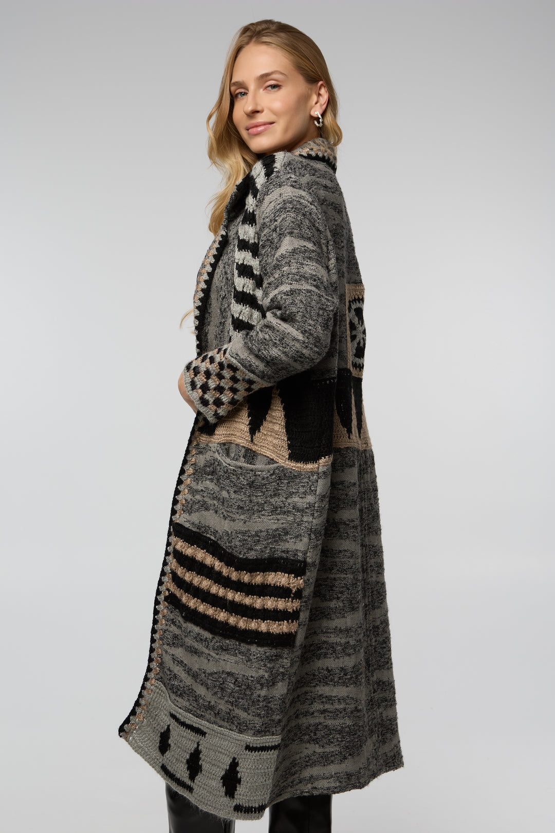 Crochet Woven Aztec Kimono