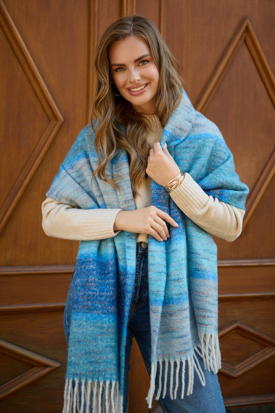 Cozy Oversized Fringe Scarf