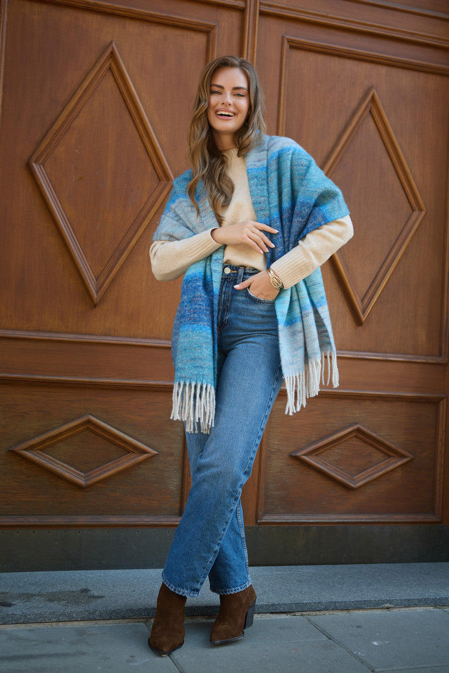 Cozy Oversized Fringe Scarf