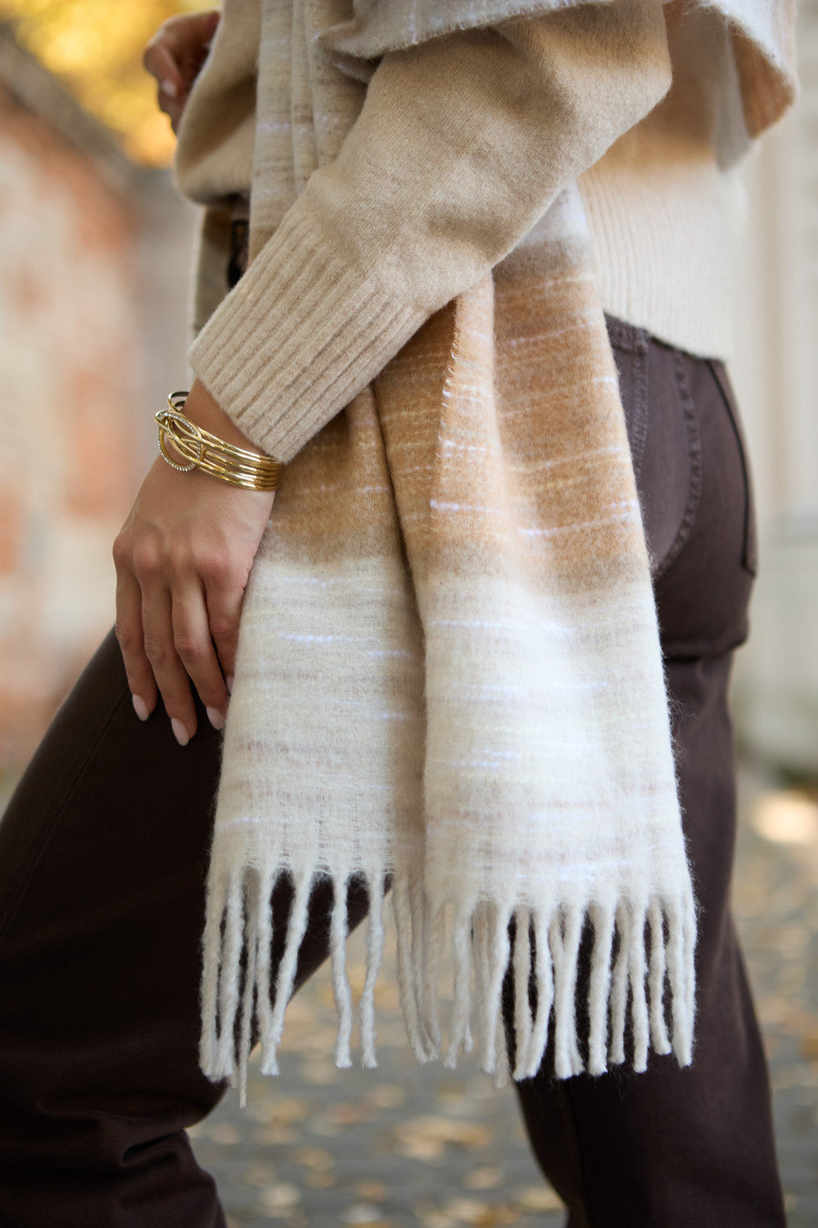 Cozy Oversized Fringe Scarf