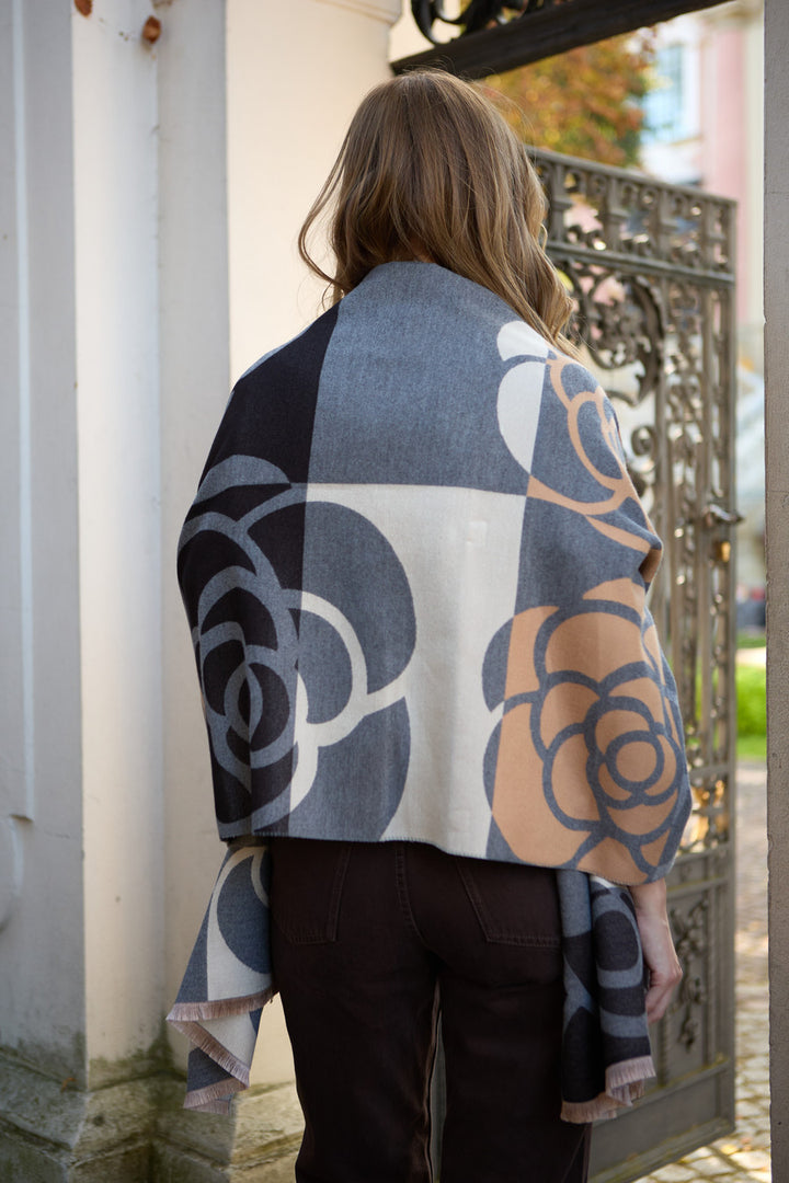 Geo Floral Reversible Scarf
