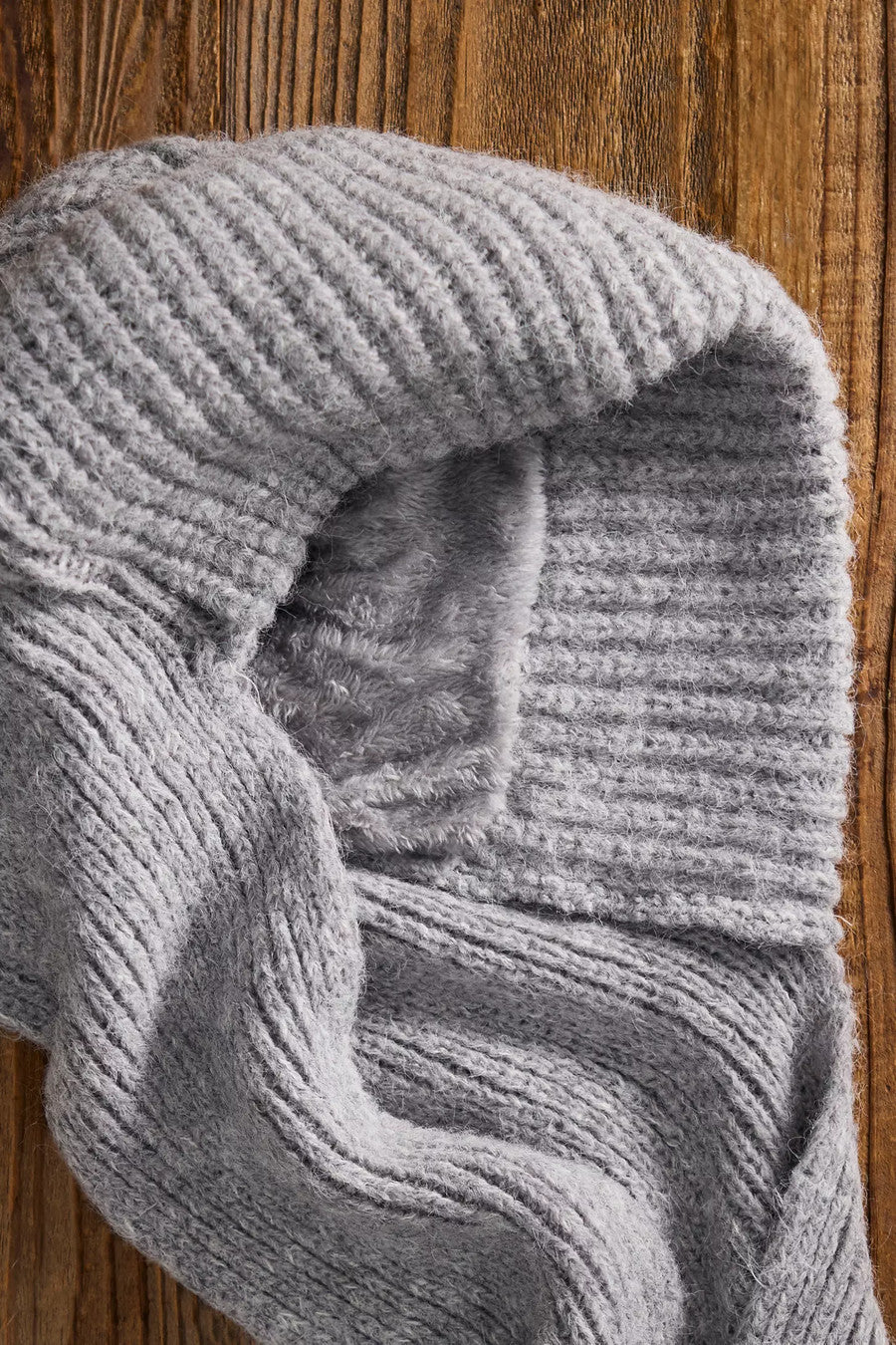 Cozy Knit Hooded Scarf