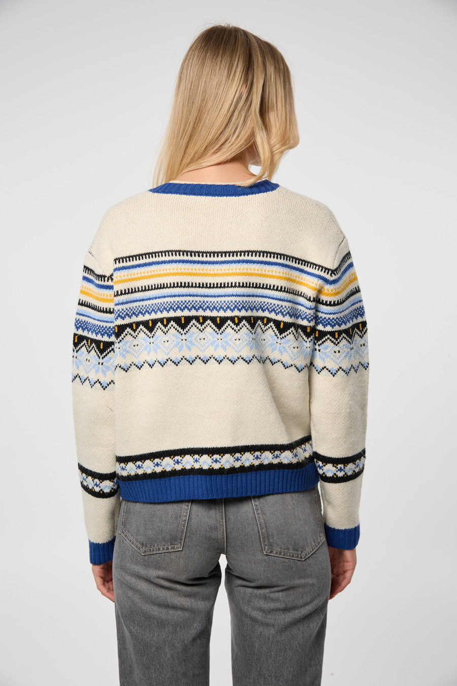 Fair Isle Multi Tie Front Cardigan