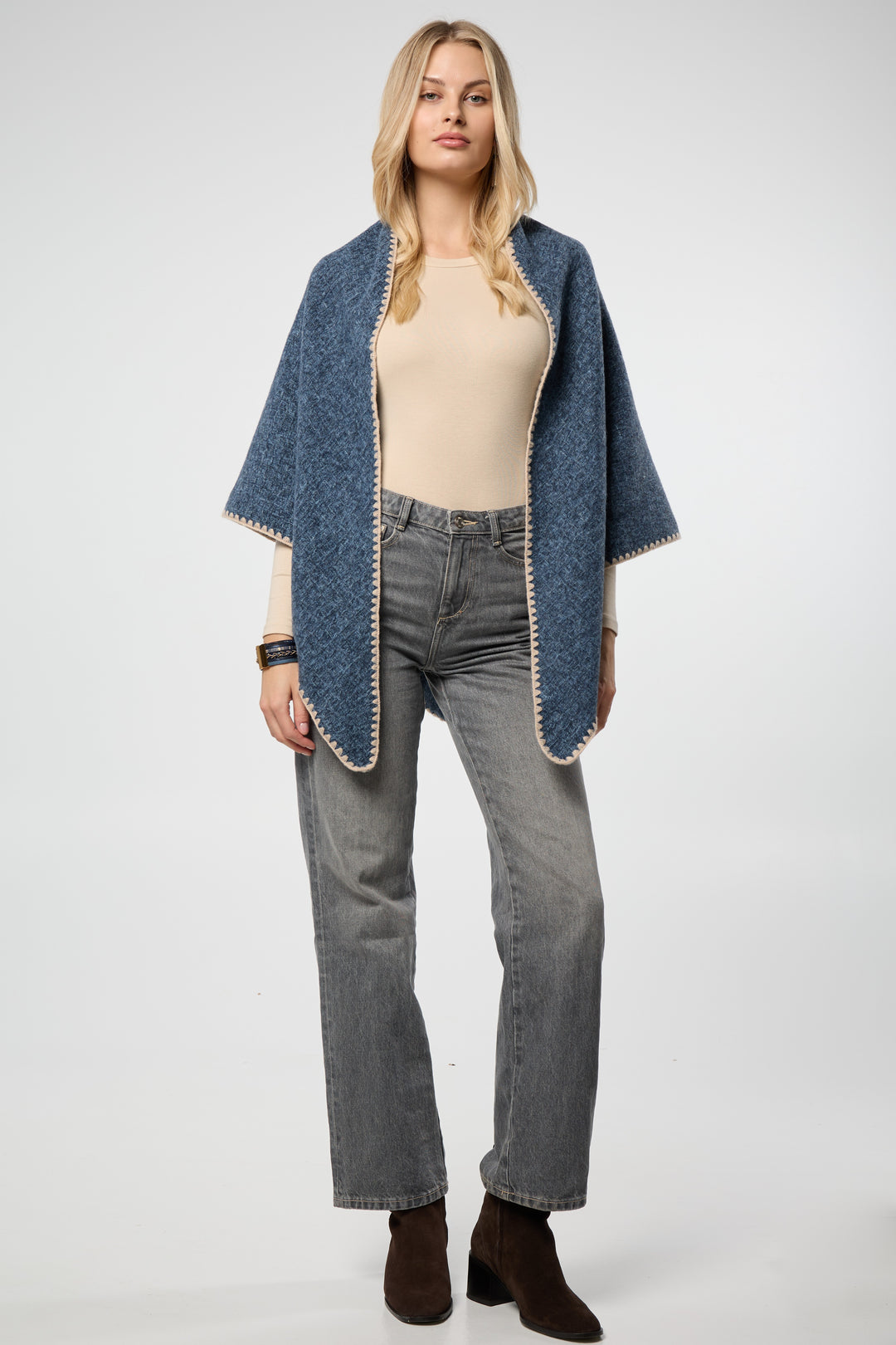 Knitted Triangle Shawl Wrap