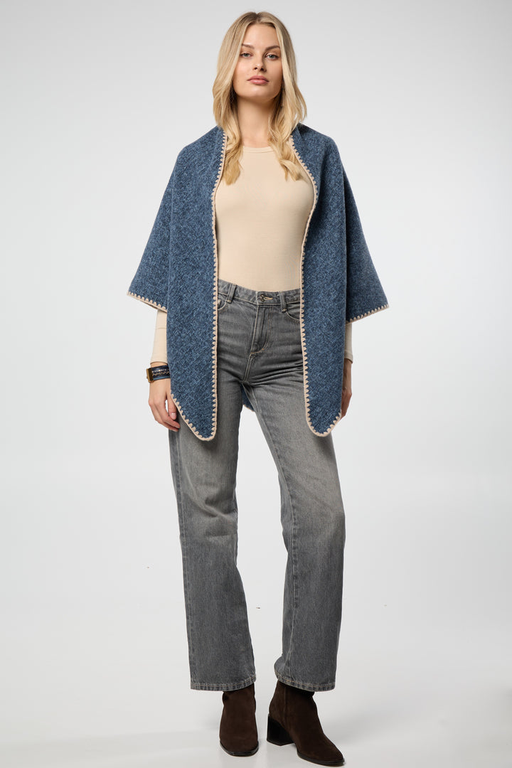 Knitted Triangle Shawl Wrap