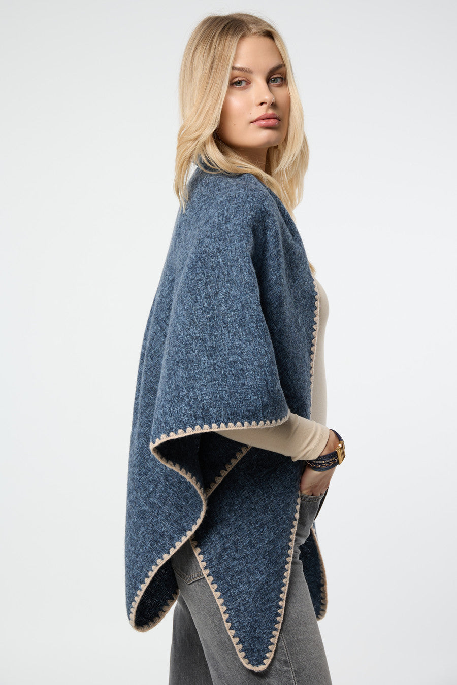 Knitted Triangle Shawl Wrap