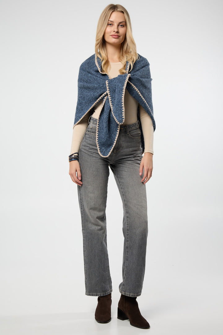 Knitted Triangle Shawl Wrap