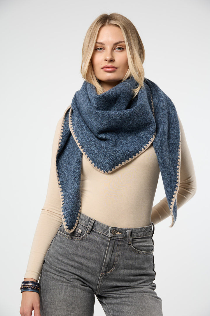 Knitted Triangle Shawl Wrap