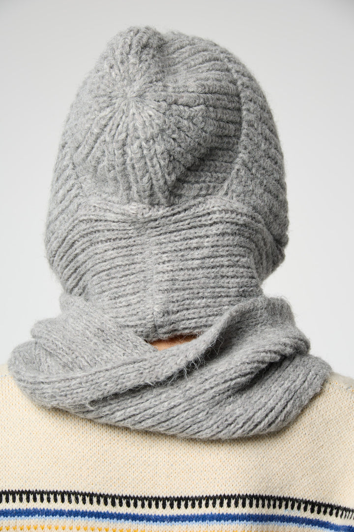 Cozy Knit Hooded Scarf