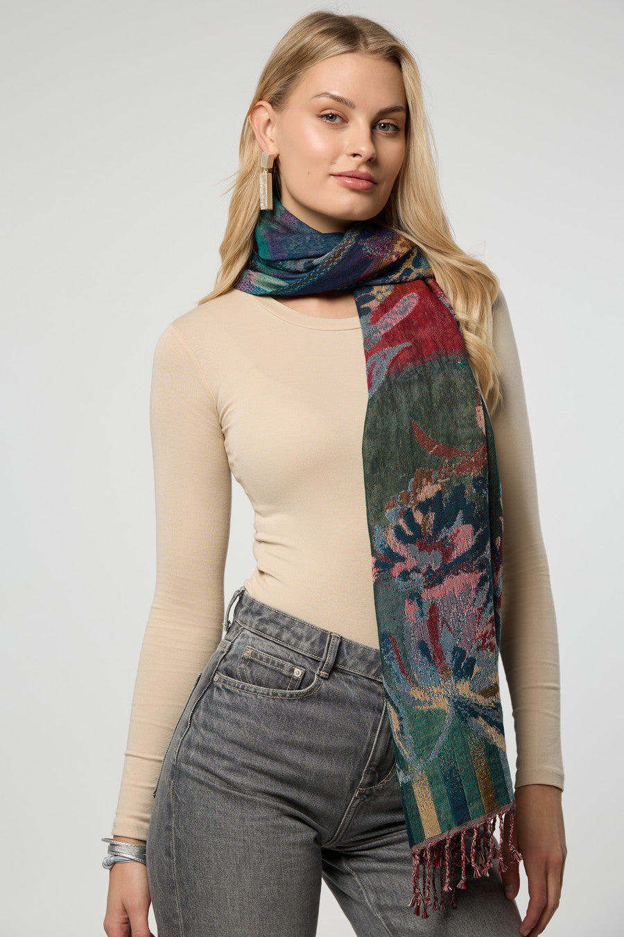 Rosy Reversible Scarf
