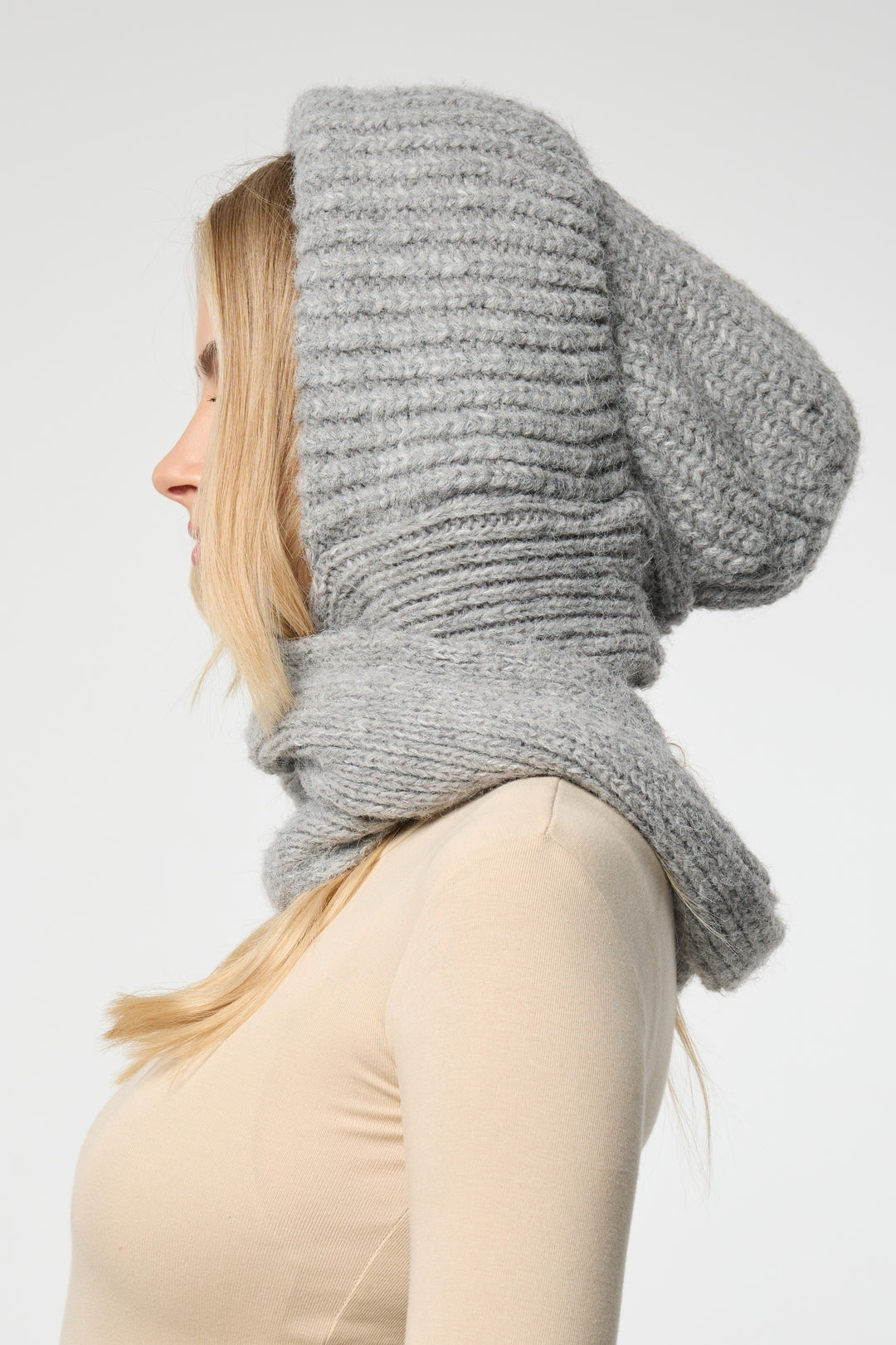 Cozy Knit Hooded Scarf