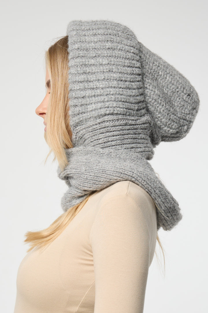 Cozy Knit Hooded Scarf