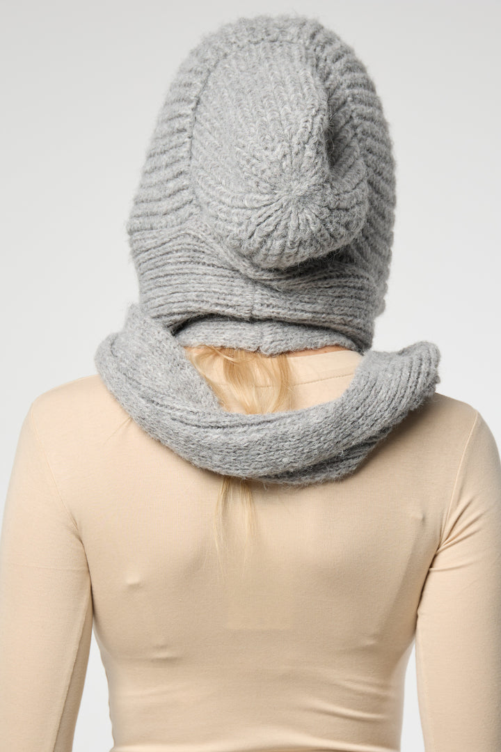 Cozy Knit Hooded Scarf