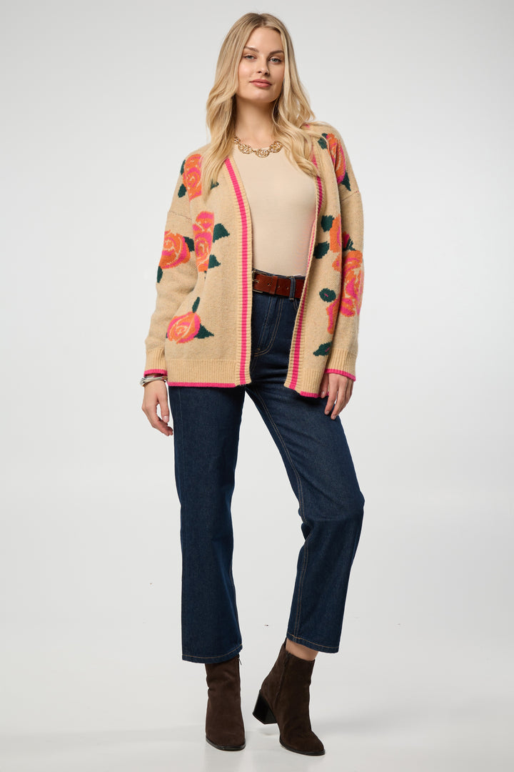 Flower Print Cardigan