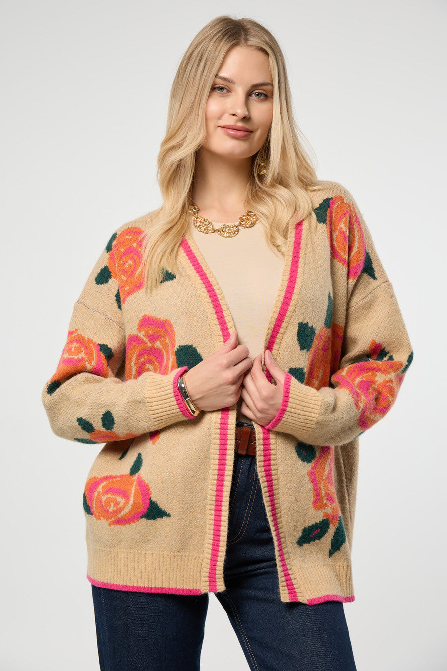 Flower Print Cardigan