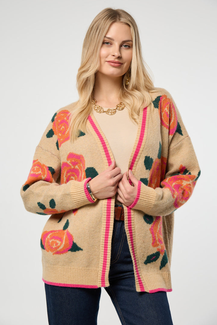 Flower Print Cardigan