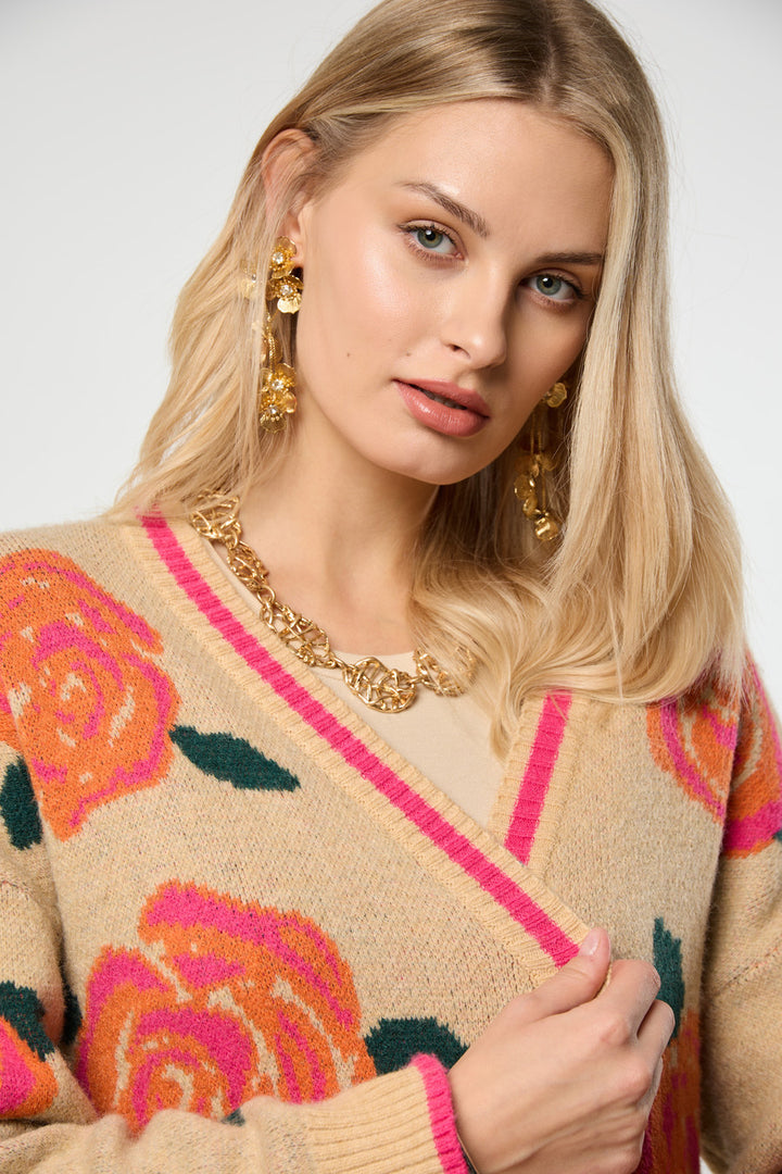 Flower Print Cardigan