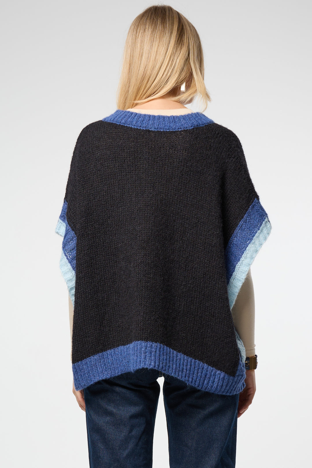 Colorblock Knit Sweater Vest