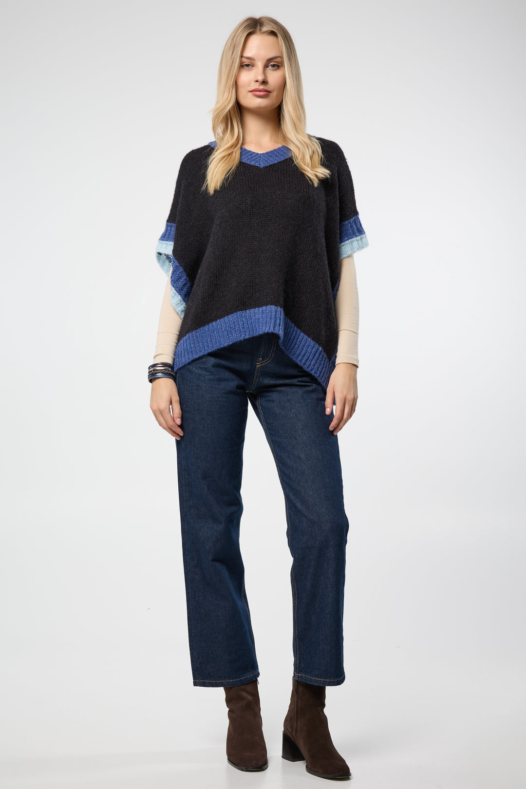 Colorblock Knit Sweater Vest