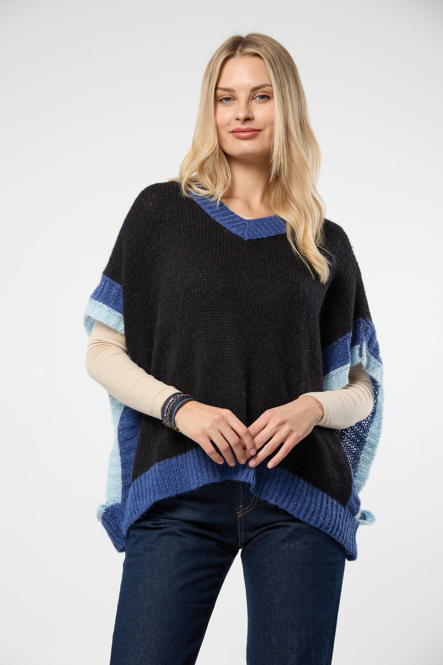 Colorblock Knit Sweater Vest