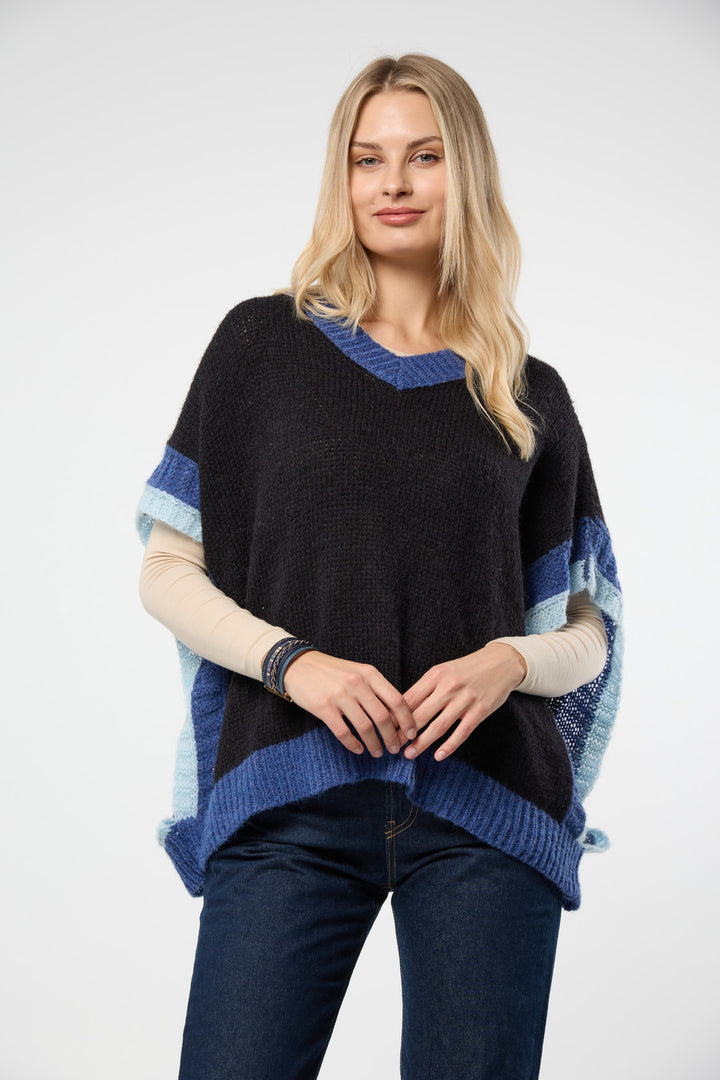 Colorblock Knit Sweater Vest