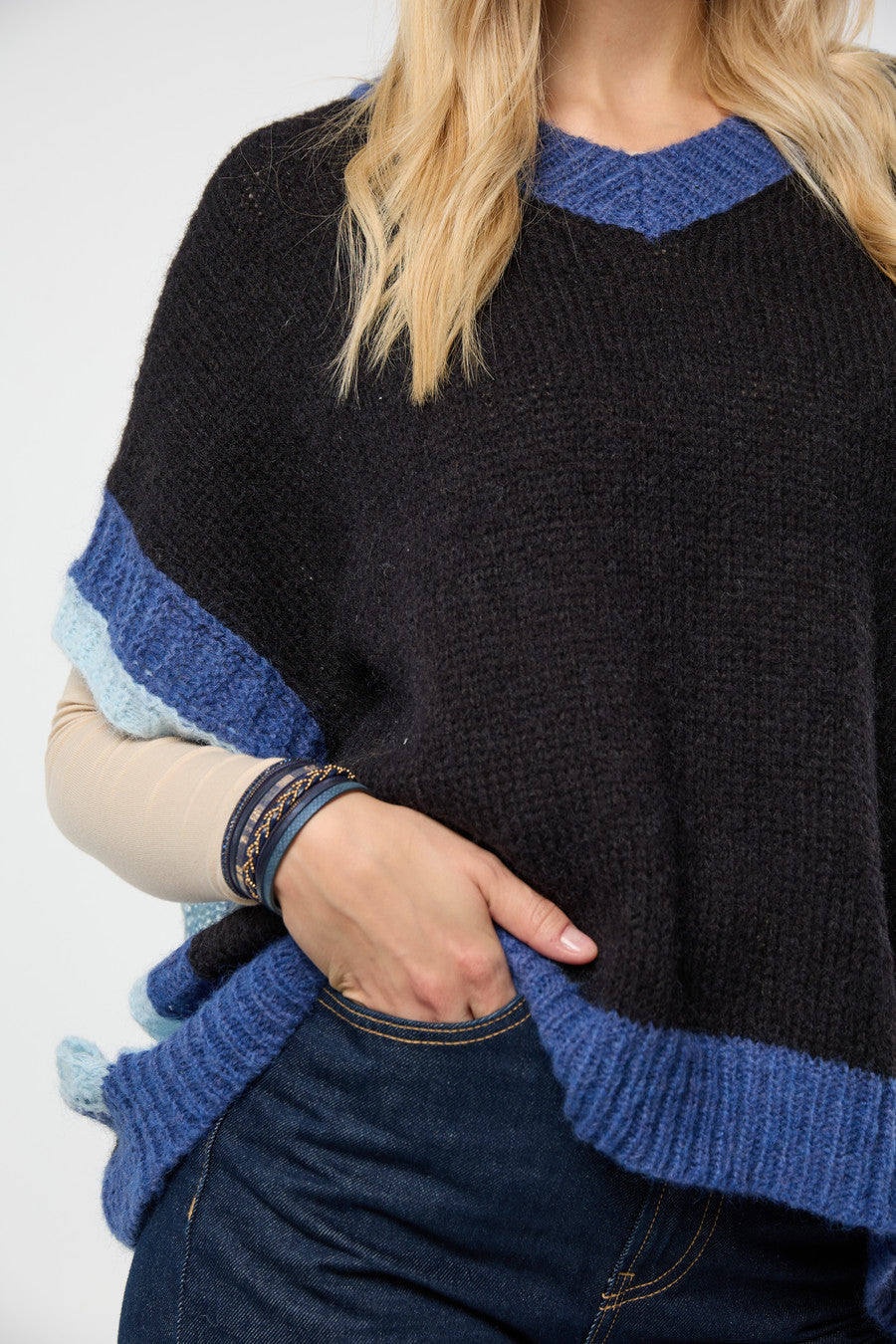 Colorblock Knit Sweater Vest