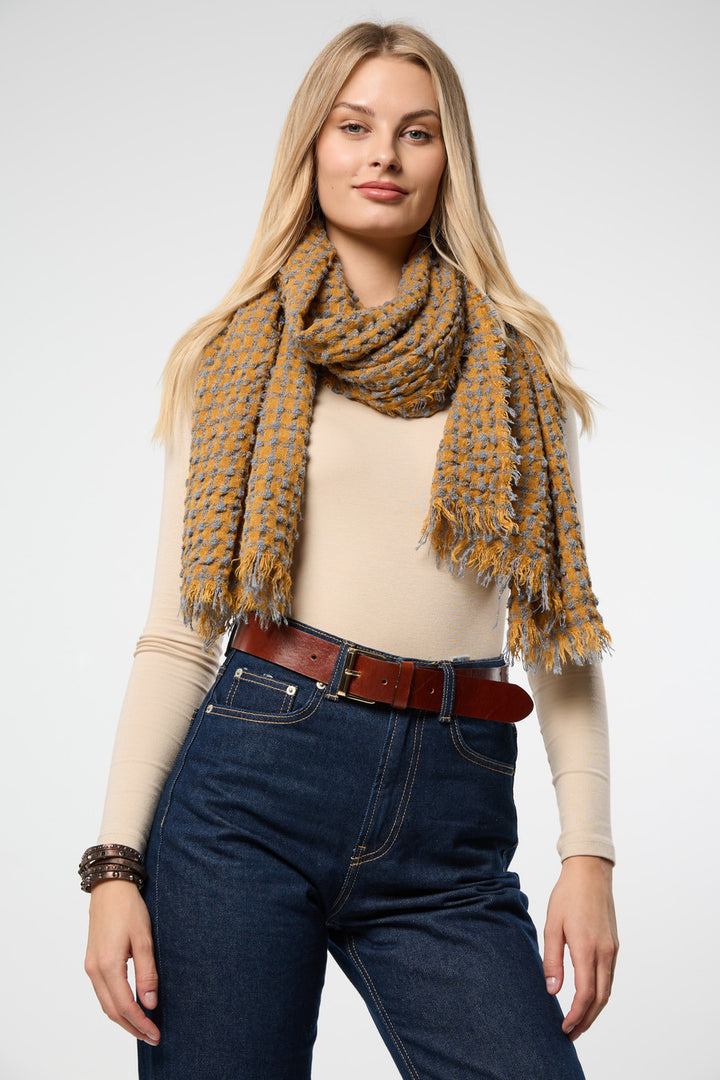 Crinkle Plaid Scarf