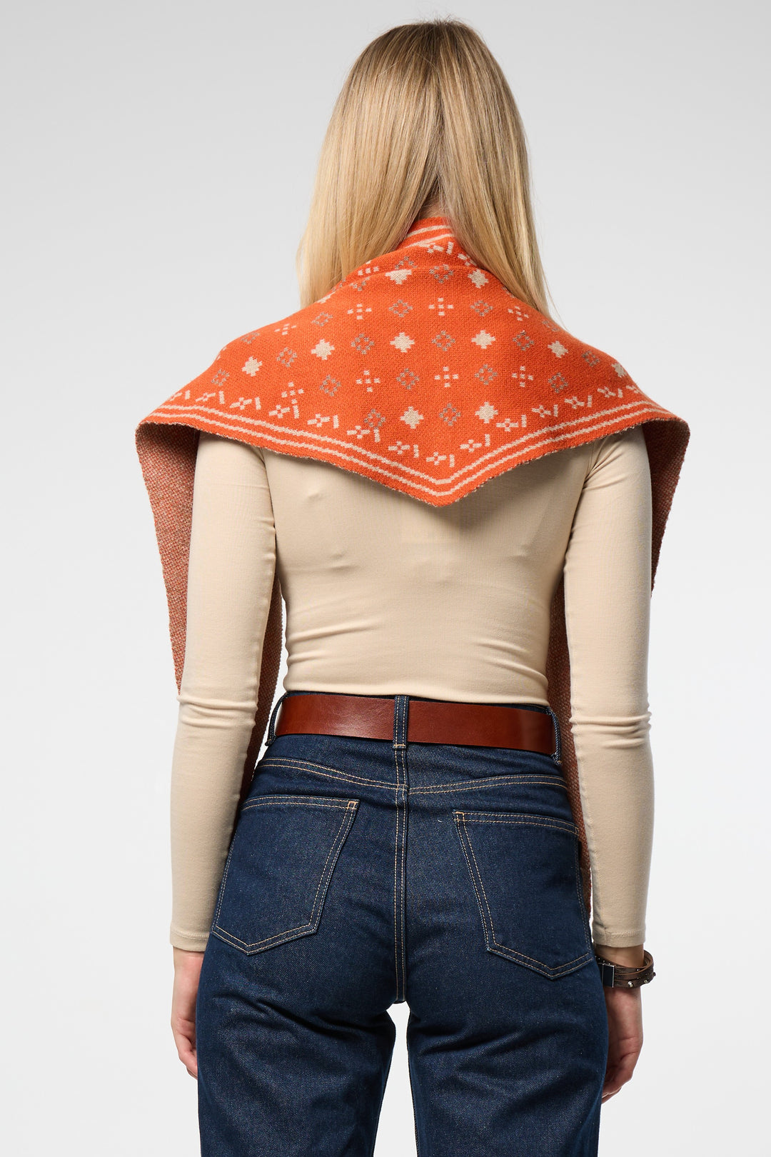 Foulard Knit Triangle Scarf