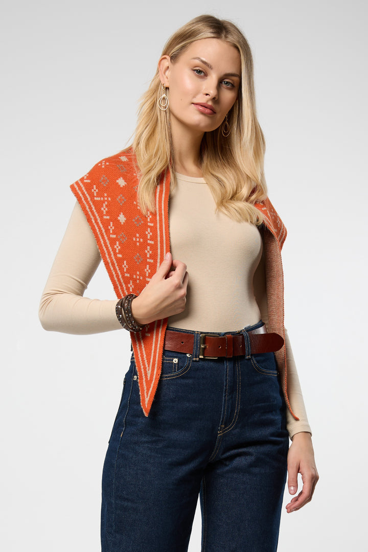 Foulard Knit Triangle Scarf