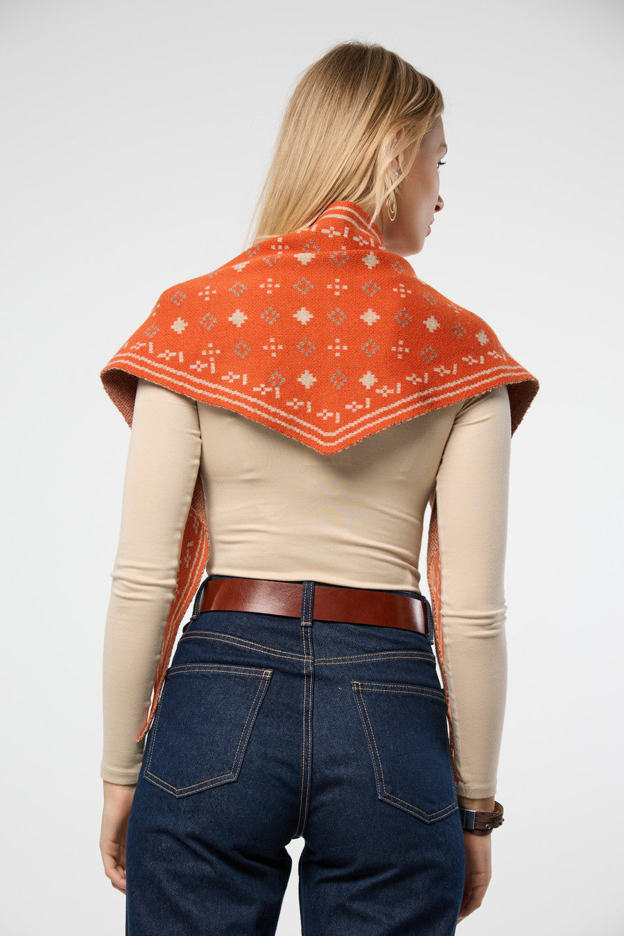 Foulard Knit Triangle Scarf