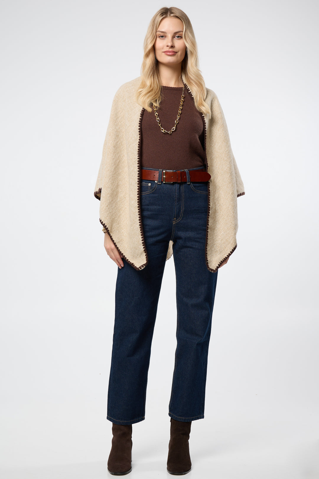 Knitted Triangle Shawl Wrap