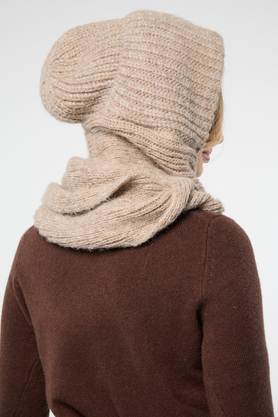 Cozy Knit Hooded Scarf