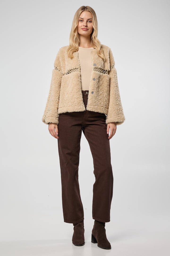 Reversible Cut Out Sherpa Jacket