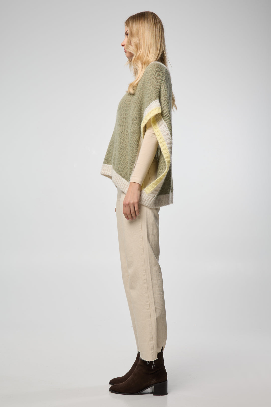 Colorblock Knit Sweater Vest