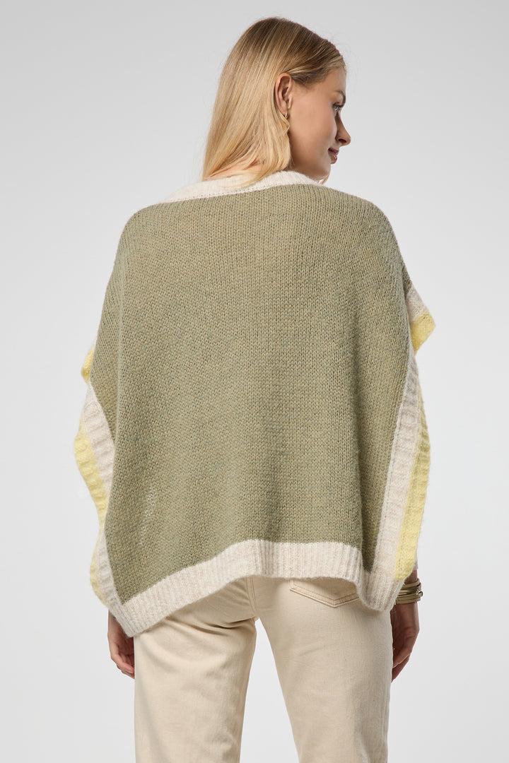 Colorblock Knit Sweater Vest