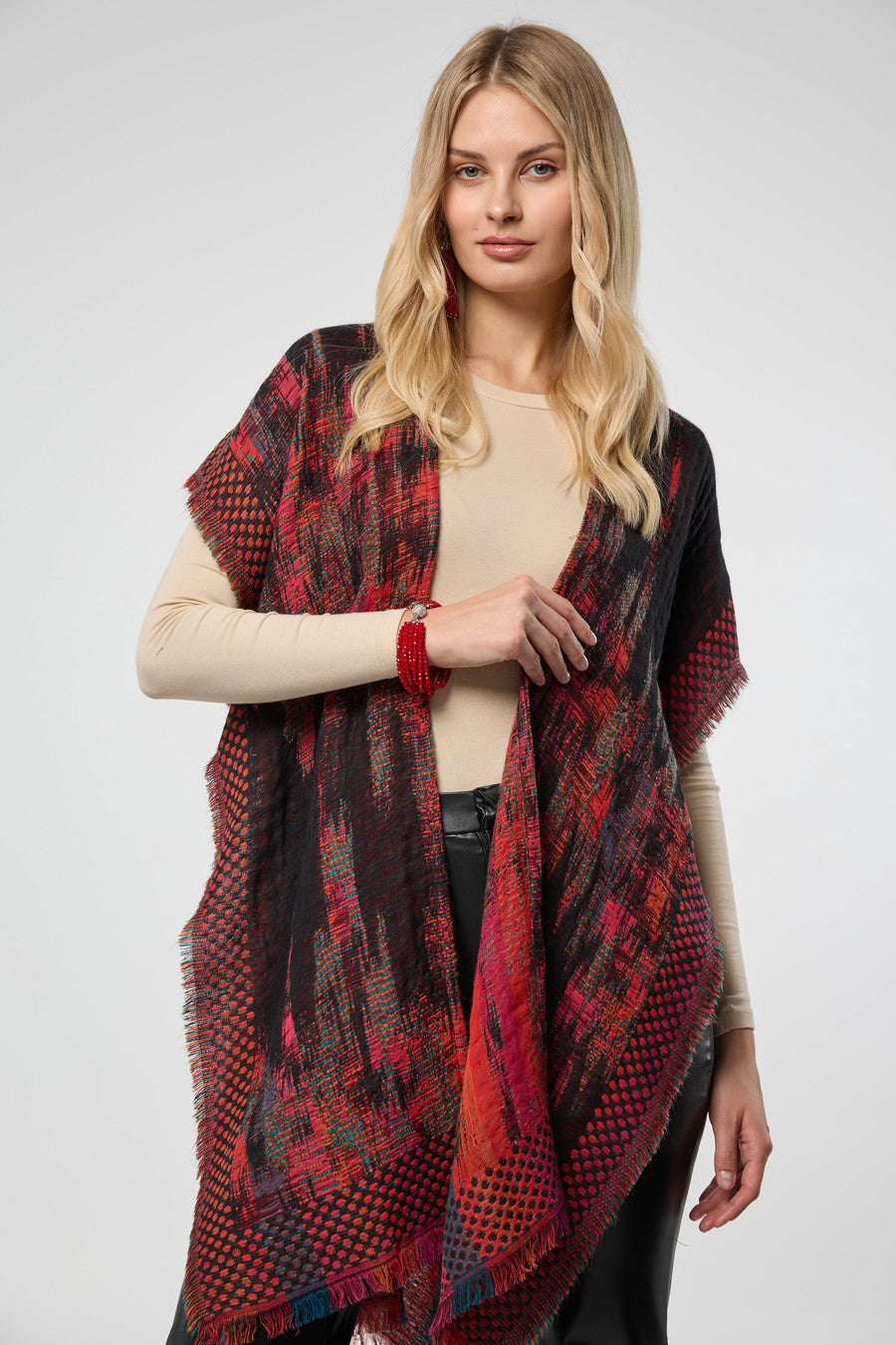 Prismatic Woven Kimono