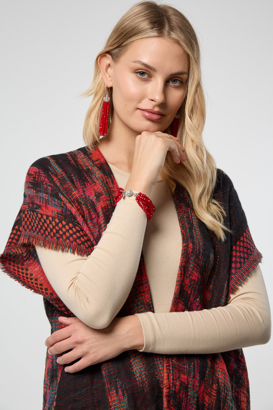 Prismatic Woven Kimono