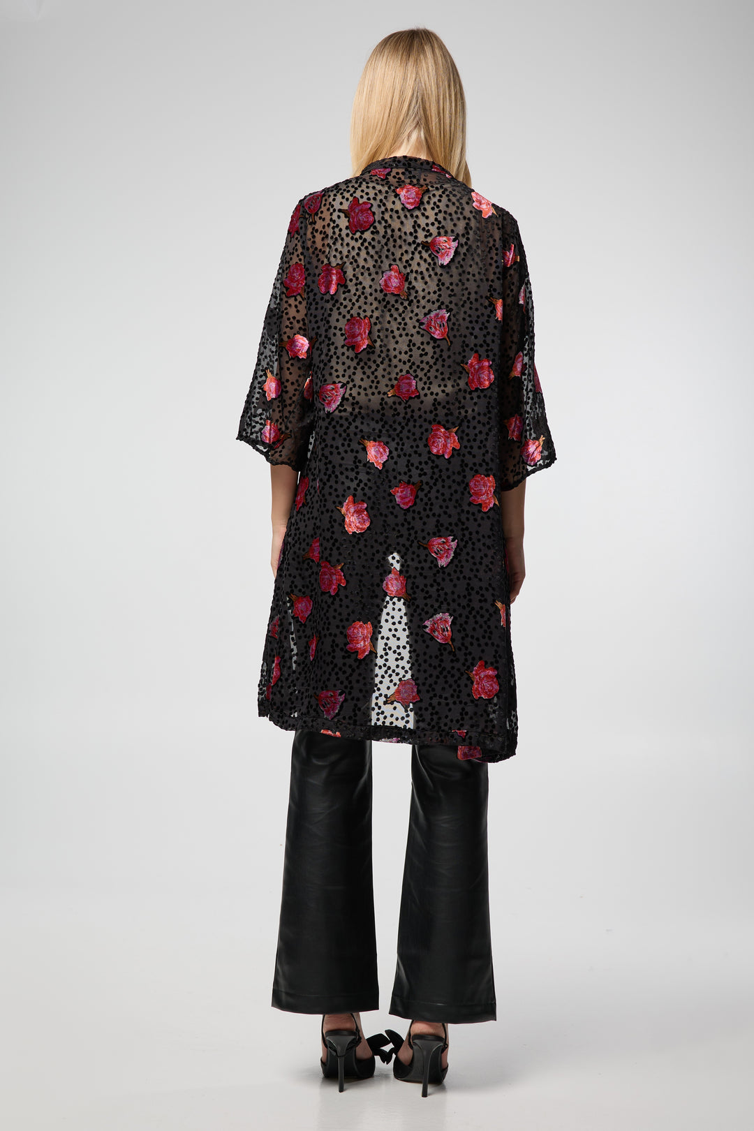 Black Velvet Rose Kimono
