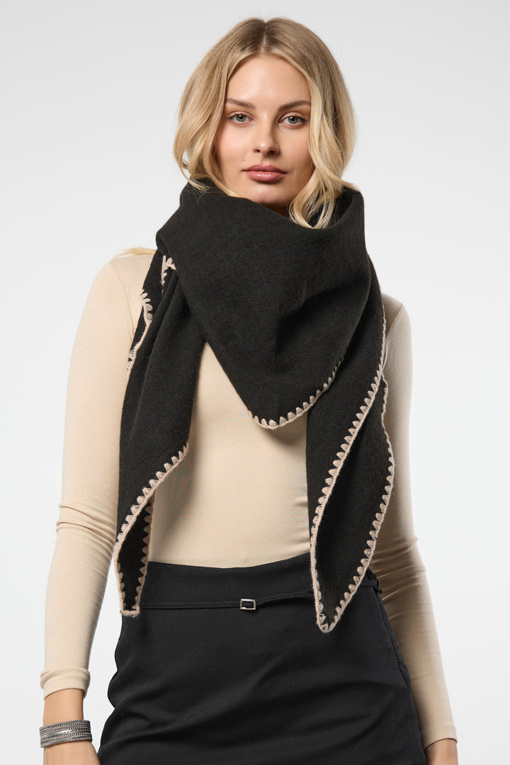 Knitted Triangle Shawl Wrap