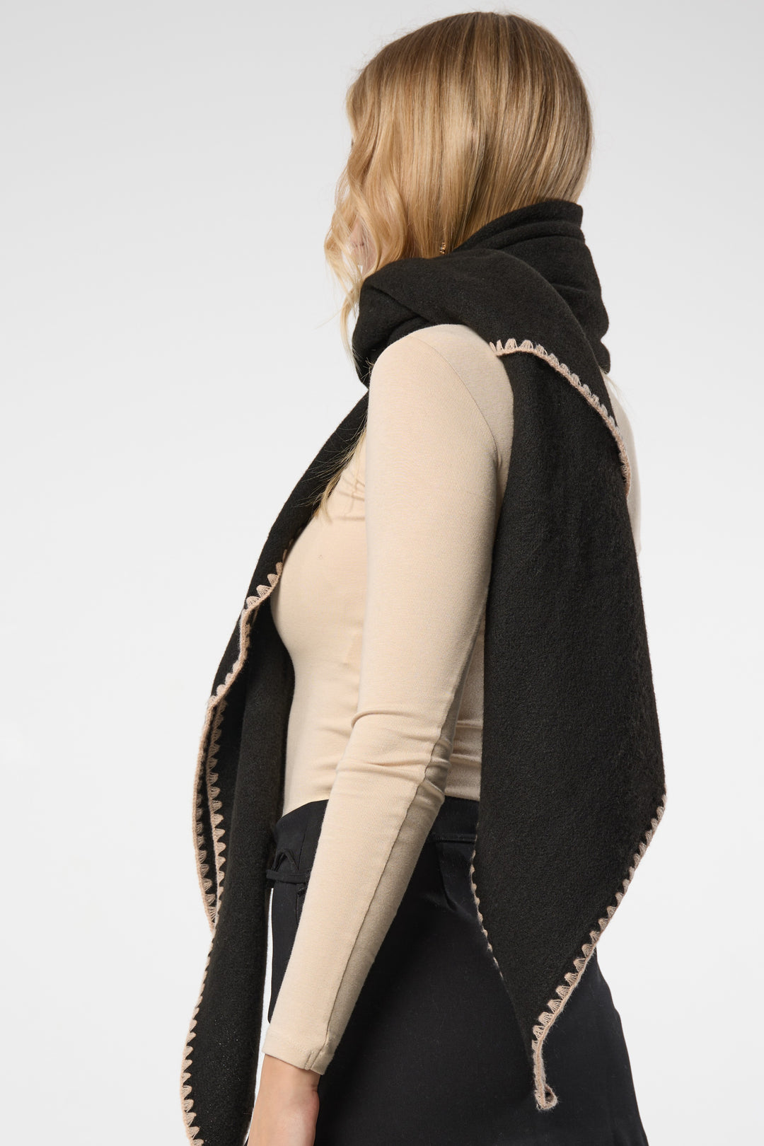 Knitted Triangle Shawl Wrap