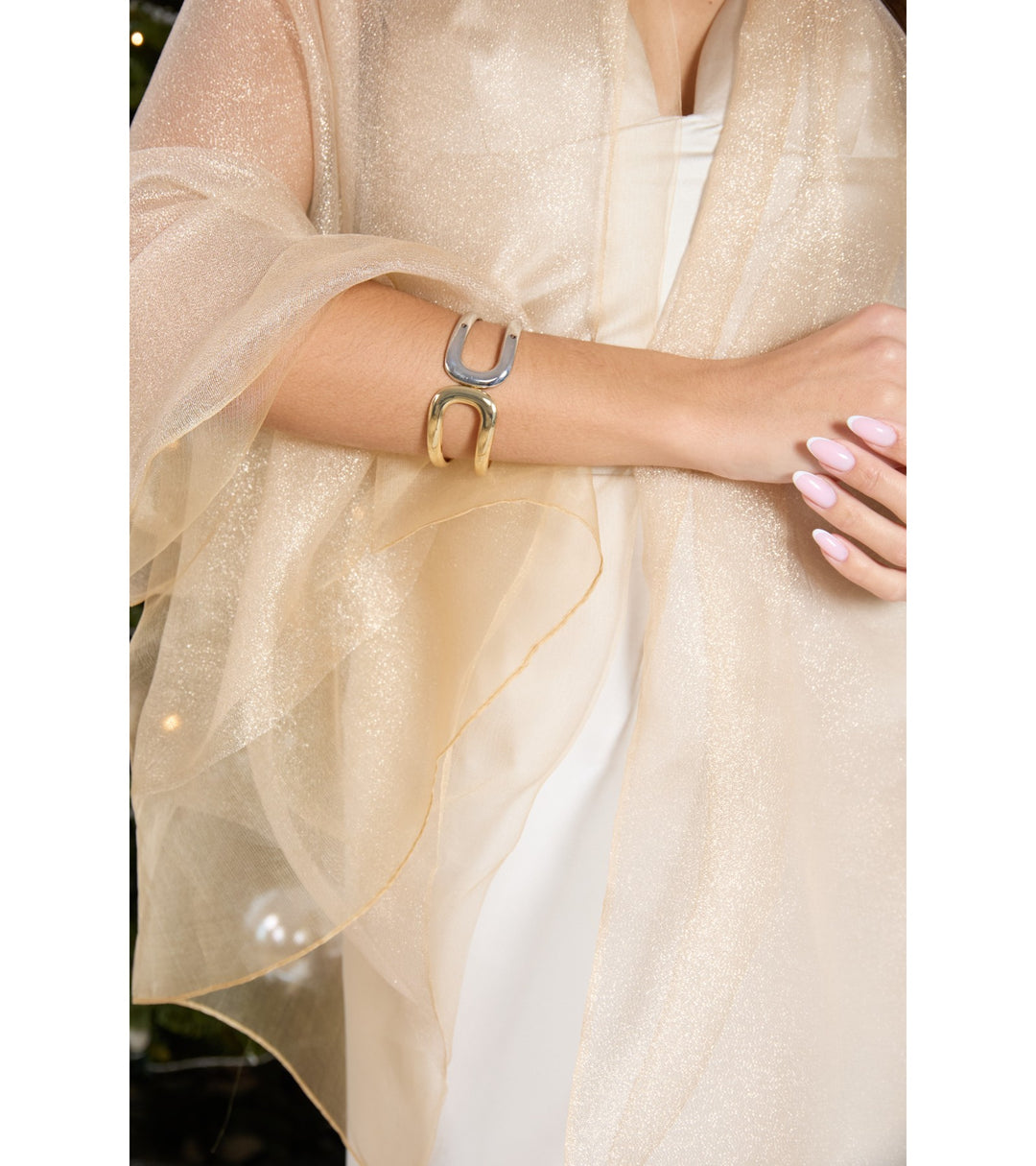 Glitz Sheer Fringed Scarf