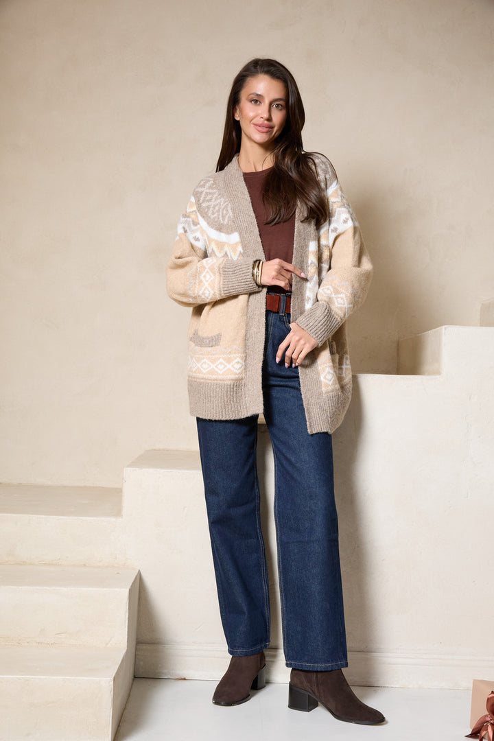 Fair Isle Cardigan - Neutral