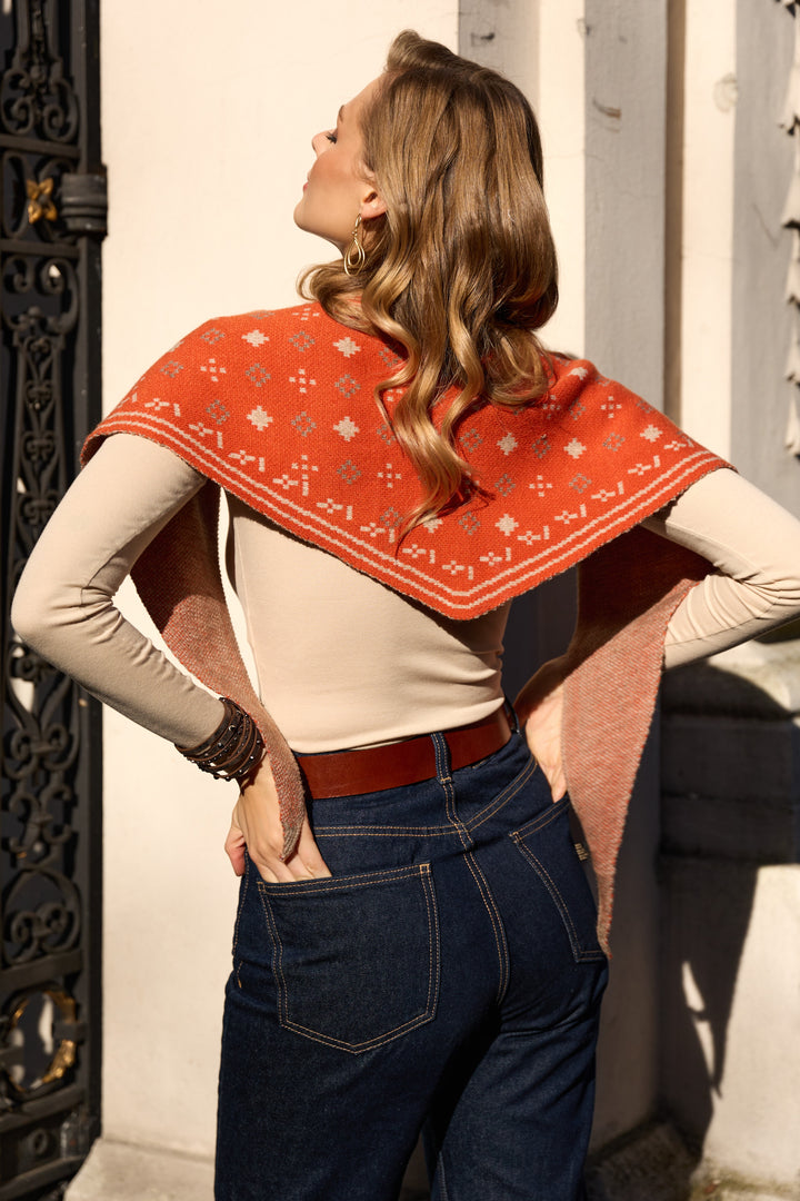 Foulard Knit Triangle Scarf