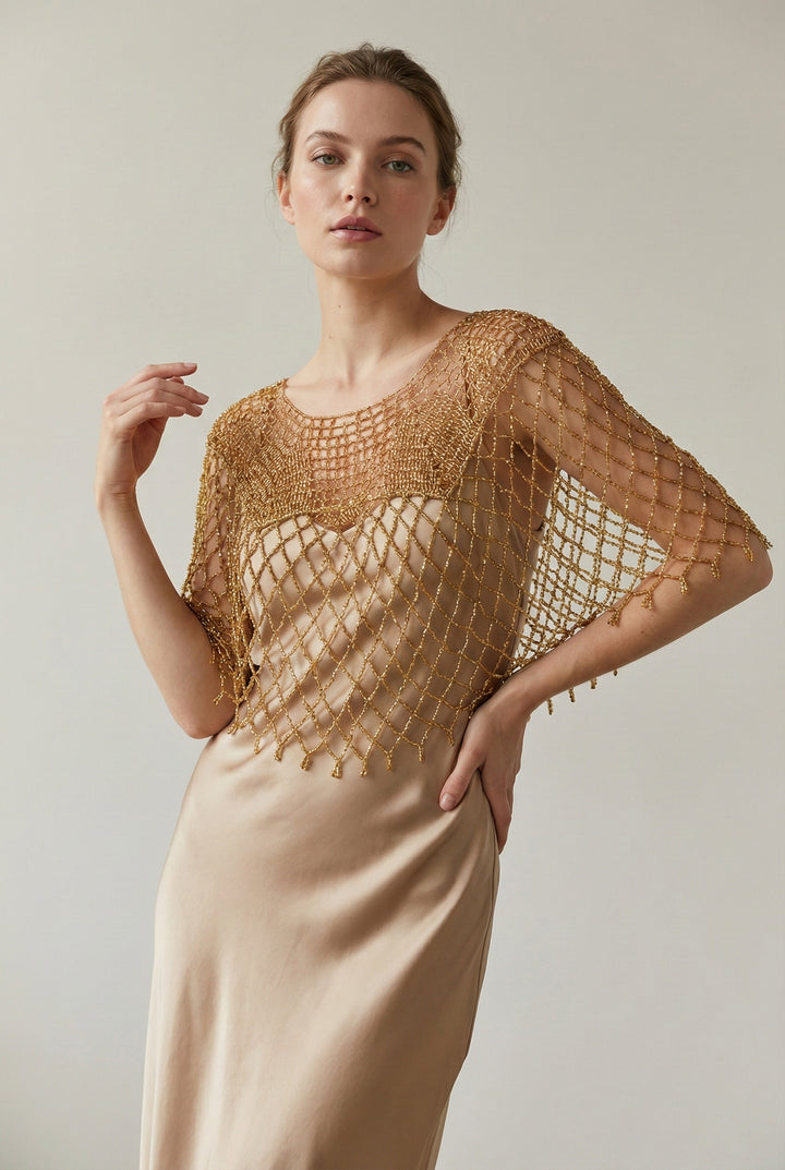 Gold Beaded Capelet