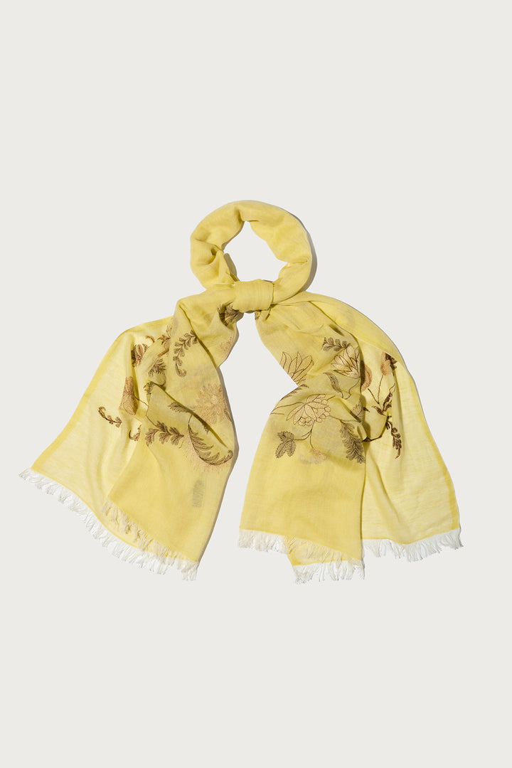 Embroidered Nature Scarf