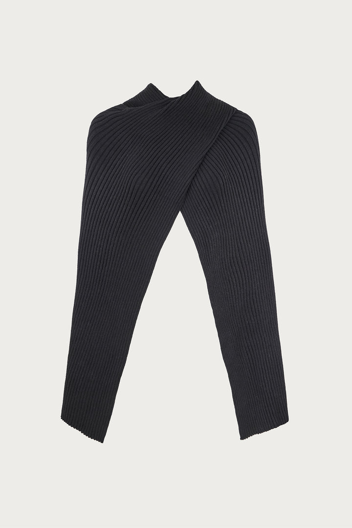 Drapey Ribbed Shawl - Black